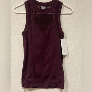 Athleta tank lace cutout detail.